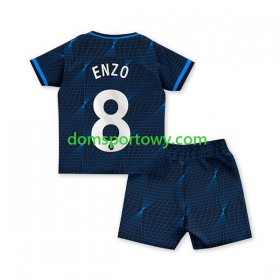 Koszulka Chelsea Enzo Fernandez 8 Dziecięcy Wyjazdowe Koszulki Piłkarskie 2023-2024 Krótki Rękaw